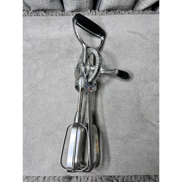 Vintage 50s Oekcoo Manual Hand Held Mixer Beater Stainless Steel USA - Picture 10 of 12